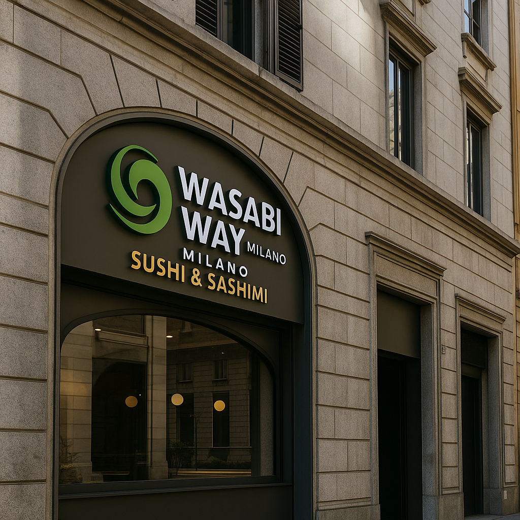 Ingresso del ristorante giapponese Wasabi Way Milano